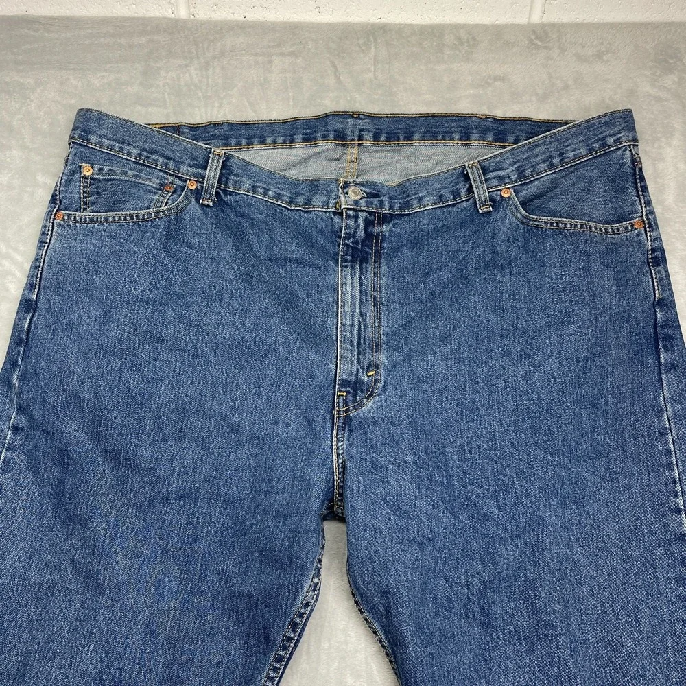 Levi's 505 Jeans Mens 50x30‎ (50x28) Blue Denim Regular Fit 5-Pocket 04505-4891